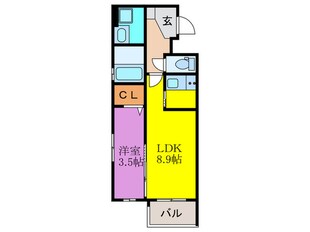 ﾘｱﾝﾚｶﾞｰﾛ井尻ｽﾃｰｼｮﾝEAST館の物件間取画像